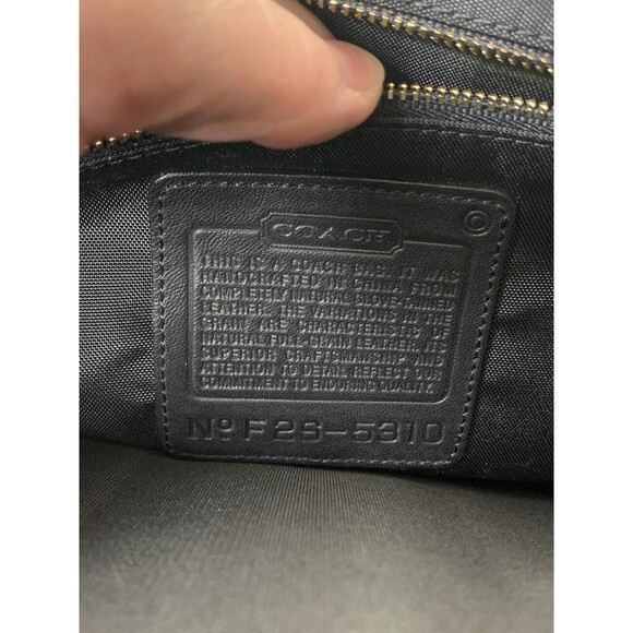 Coach Black Leather Shoulder Strap Double Closure Briefcase Bag F2S-5310 - Picture 9 of 13